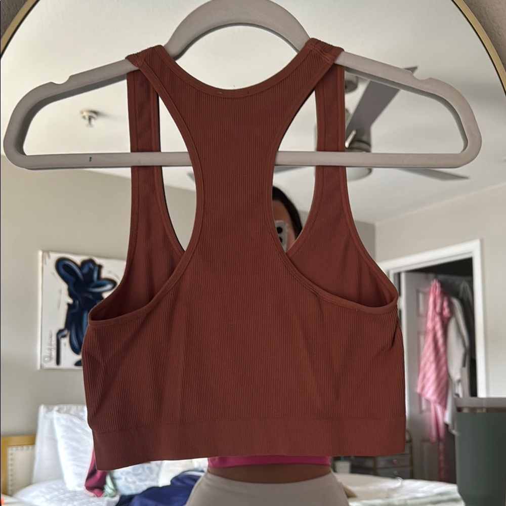 Rust Racerback Sports Bra - Picture 2 of 4